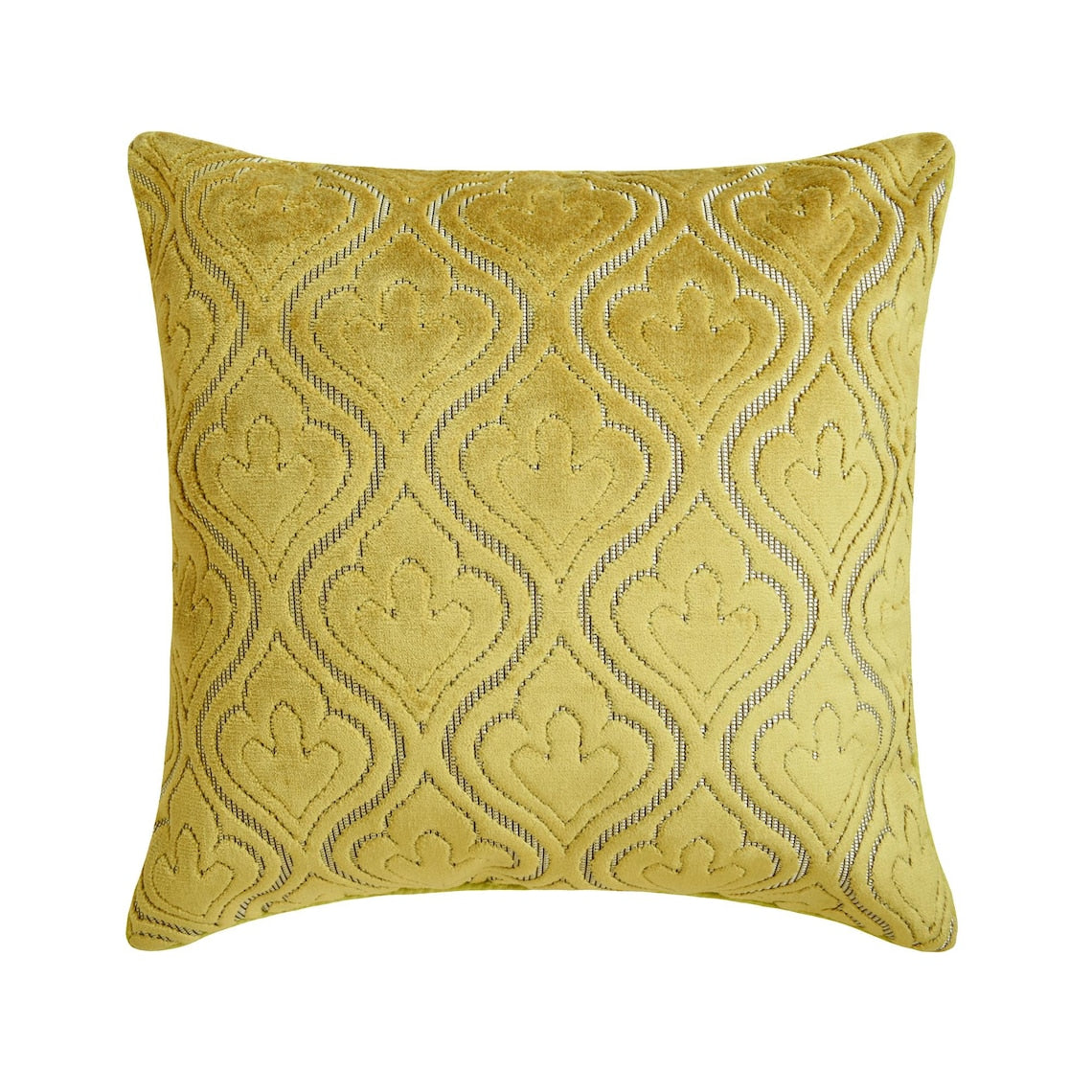 Velvet Majestic Chartreuse Throw Cushion Cover