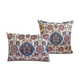 Noori - Velvet Blue Decorative Bed Runner and Cushion Cover