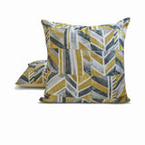 Merger - Chartreuse Green Cotton Canvas Throw Cushion Cover