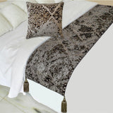 Mabel Gray Decorative Bed Runner and Cushion Cover