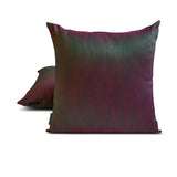 Green Fuchsia Luxury - Green & Fuchsia Silk Throw Cushion Cover Pack of 2