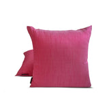 Fuchsia Pink Luxury - Fuchsia Art Silk Throw Cushion Cover Pack of 2