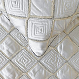 Delilah - Satin Ivory White Decorative Bed Runner and Cushion Cover