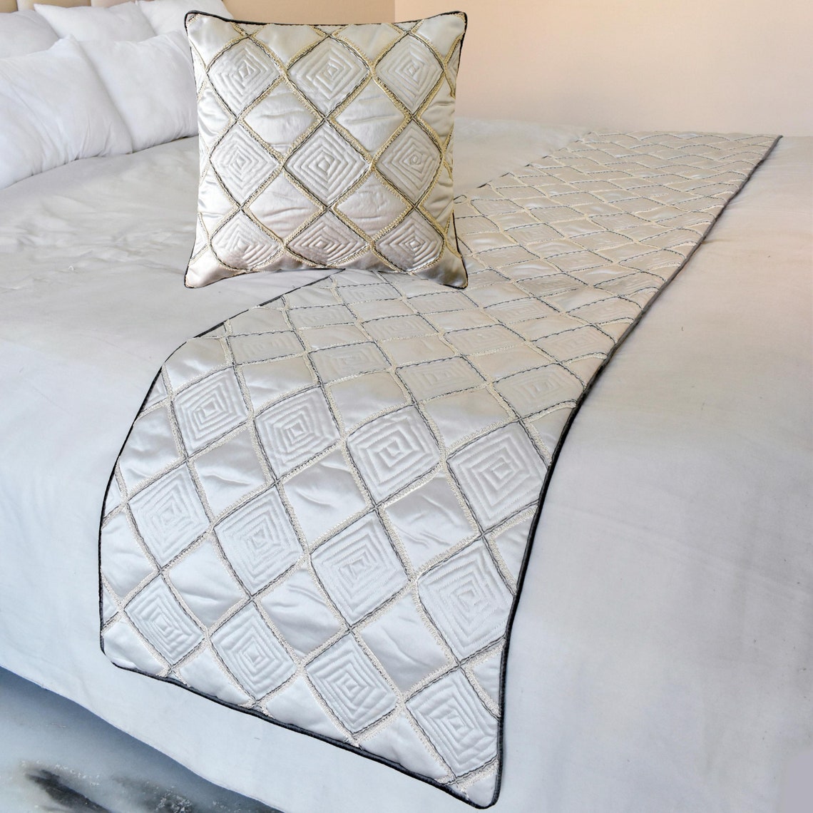 Delilah Decorative Bed Runner and Cushion Cover