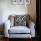 Damask Spell Gray - Gray Velvet Throw Cushion Cover