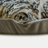 Damask Spell Gray - Gray Velvet Throw Cushion Cover