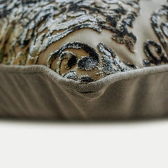 Damask Spell Gray - Gray Velvet Throw Cushion Cover