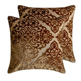 Mabel Brown - Velvet Brown Decorative Bed Runner and Cushion Cover