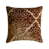 Damask Spell Brown Throw Cushion Cover