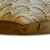 Enchanted Beige - Beige Velvet Throw Cushion Cover
