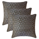 Nexus - Brown Jacquard Throw Cushion Cover