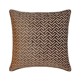 Linked Chevron - Velvet Brown Decorative Bed Runner and Cushion Cover