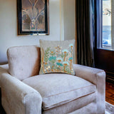 Botanical Bliss - Gray Cotton Linen Throw Cushion Cover