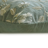 Fiorella - Blue & Gray Cotton Linen Throw Cushion Cover