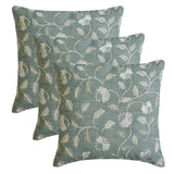 Fiorella - Blue & Gray Cotton Linen Throw Cushion Cover