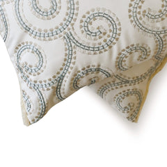 Camille - White Cotton Lumbar Pillow Cover