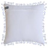 Needlework - Blue Cotton Throw Cushion Cover