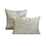 Diamond Brilliance - Silver & Clear Art Silk Throw Cushion Cover