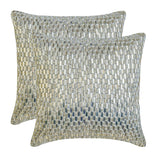 Diamond Brilliance - Silver & Clear Art Silk Throw Cushion Cover