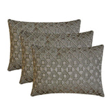 Interface - Brown Jacquard Lumbar Pillow Cover