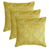 Velvet Majestic Chartreuse - Chartreuse Velvet Throw Cushion Cover