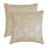 Velvet Majestic Pearl - Beige Velvet Throw Cushion Cover