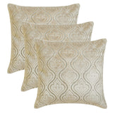 Velvet Majestic Pearl - Beige Velvet Throw Cushion Cover