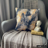 In The Tropics - Green Satin Throw Cushion Cover