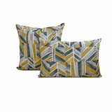 Merger - Chartreuse Green Cotton Canvas Throw Cushion Cover