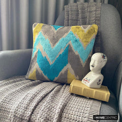 Cordelia - Blue Velvet Throw Cushion Cover