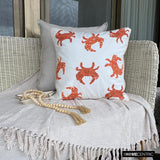 Crab Claw - Coral Cotton Throw Cushion Cover