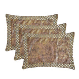 Crystal Antique - Gold Velvet Lumbar Pillow Cover