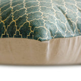 Nour Teal - Teal Velvet Throw Cushion Cover