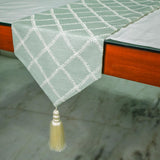Marlowe Mint - Green Jacquard Decorative Table Runner