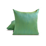 Aqua Yellow Luxury - Aqua Art Silk Throw Cushion Cover Pack of 2