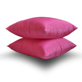 Fuchsia Pink Luxury - Fuchsia Art Silk Throw Cushion Cover Pack of 2
