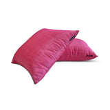 Fuchsia Pink Luxury - Fuchsia Art Silk Throw Cushion Cover Pack of 2