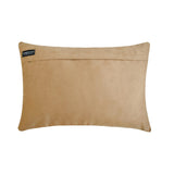 Shimmering Corrosion - Rust & Gold Velvet Lumbar Pillow Cover
