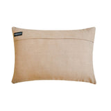 Shimmering Erosion - Ivory & Gold Velvet Lumbar Pillow Cover