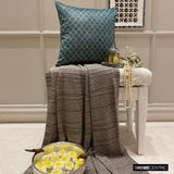 Nour Teal - Teal Velvet Throw Cushion Cover