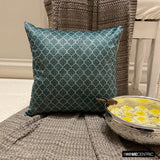 Nour Teal - Teal Velvet Throw Cushion Cover