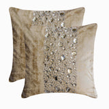 Gilted Sparkle - Gold Jacquard Throw Cushion Cover