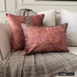Rust Shards - Rust Velvet Throw Cushion Cover