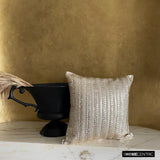 Argent Aura - Silver Linen Throw Cushion Cover