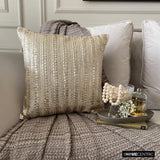 Argent Aura - Silver Linen Throw Cushion Cover