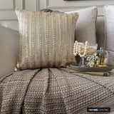 Argent Aura - Silver Linen Throw Cushion Cover