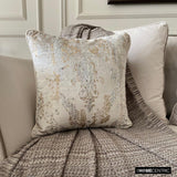 Aurum Shine - Silver & Gold Velvet Throw Cushion Cover