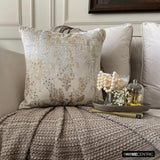 Aurum Shine - Silver & Gold Velvet Throw Cushion Cover