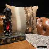 Feather Friend - Beige Linen Throw Cushion Cover