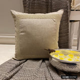 Linen Pearlshine - Beige Linen Throw Cushion Cover